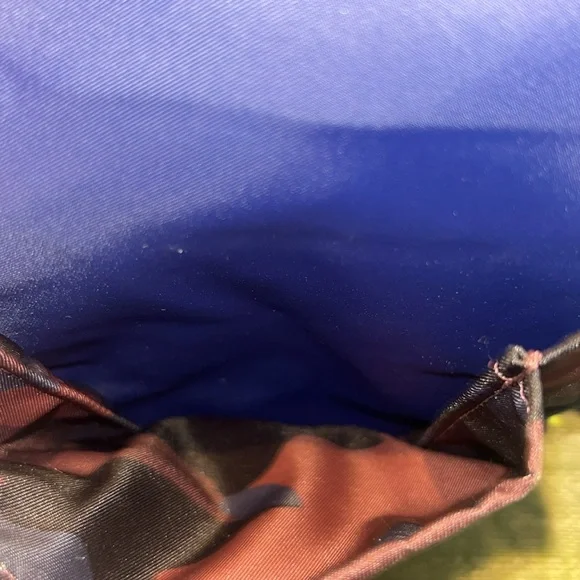 Lululemon Athletica Unisex  Camouflage Zip Top Crossbody Bag - Blue & Brown EUC - Picture 16 of 16